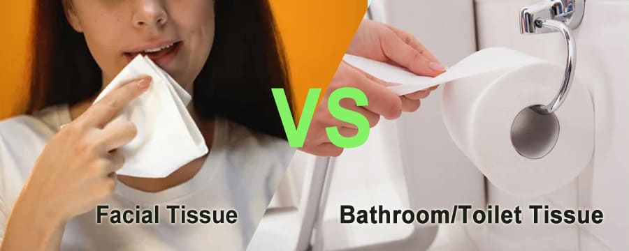 ¿Qué diferencias hay entre los carretes principales de papel higiénico y pañuelos faciales?
