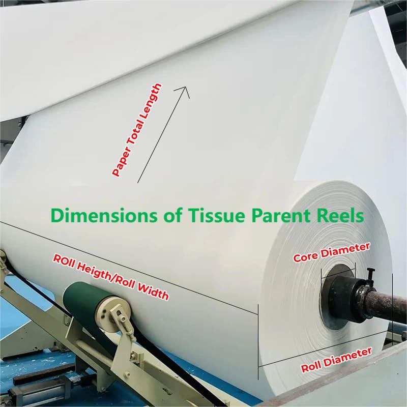 dimensiones del rollo gigante de papel de seda.